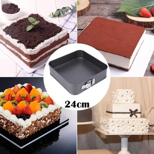 Chảo bánh dạng lò xo vuông chống dính có kẹp đóng cửa Đĩa nướng kim loại có thể tháo rời đáy để dễ dàng phát hành