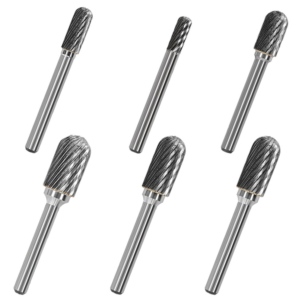 [Smellshi] Bộ định tuyến tập tin quay chuôi 6mm Mài Burr Đánh bóng tập tin thép quay Loại C