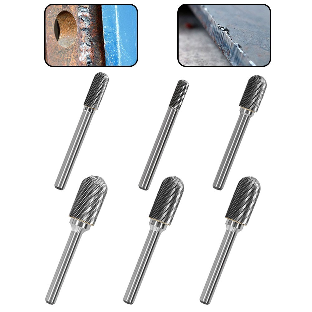 [Smellshi] Bộ định tuyến tập tin quay chuôi 6mm Mài Burr Đánh bóng tập tin thép quay Loại C