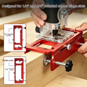 Bản lề hợp kim nhôm Mortising Jig khoan định vị cố định vị cho bán kính 1 / 4 5 / 8