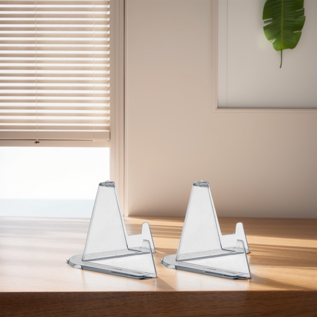 [MÀU SẮC] 2 Chân đế trưng bày tiền xu kỷ niệm Acrylic Giá đỡ trưng bày hình tam giác trong suốt