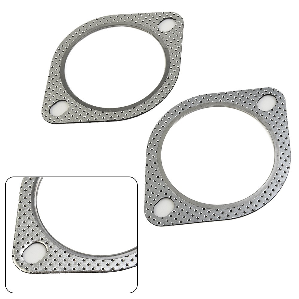 ⭐ GIẢM GIÁ LỚN⭐2x Gioăng Xả 2 Bu Lông 3\ "Inch Downpipe Kim Loại Gia Cố Nhiều Lớp 76mm [anre-vn]