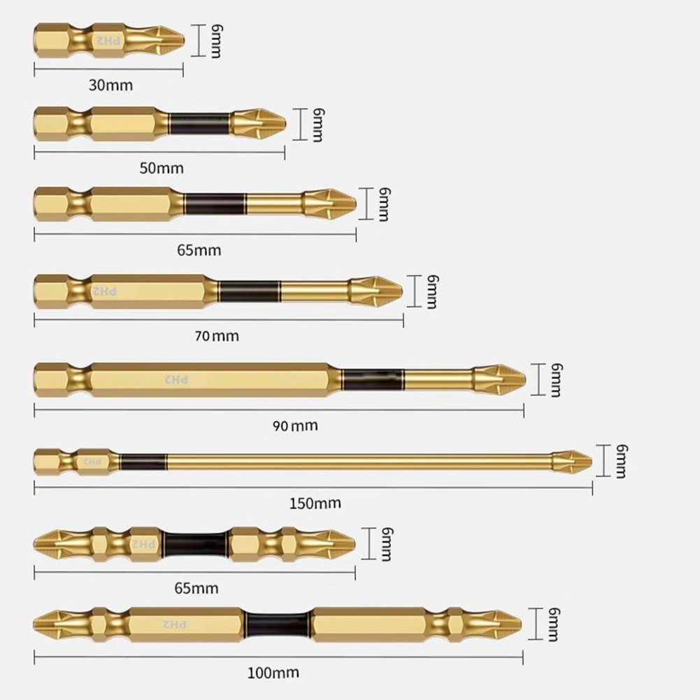 [Smellshi] 1 Đầu tuốc nơ vít nam châm 25-150mm, tuốc nơ vít có độ cứng cao, đầu lô