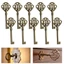 10 PC Phong Cách Vintage Mở Skeleton Lỗ Chìa Khóa Đầu Nội Thất Tủ Cổ