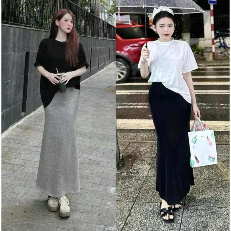Set Chân Váy Đuôi Cá & Áo Phông Siêu Xinh Size 40-70kg