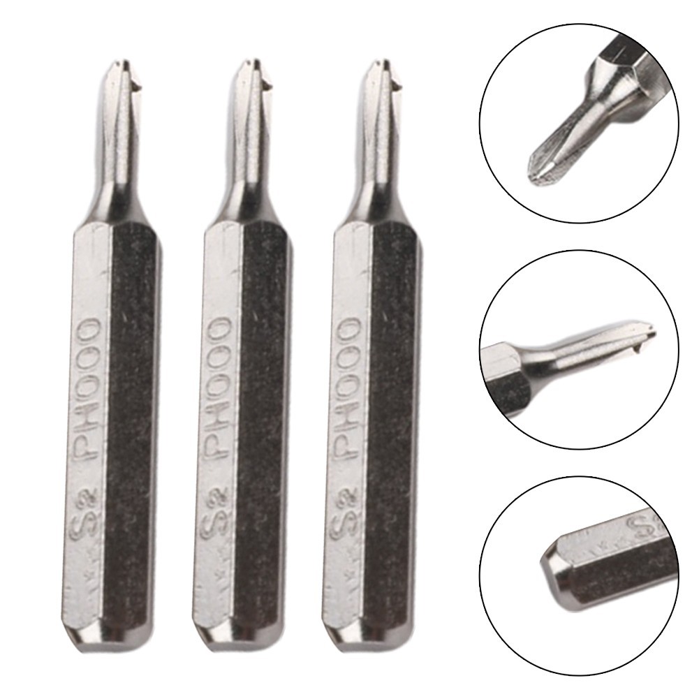 [Smellshi] Bộ 3 tuốc nơ vít PH000 5 / 32Inch Chuôi lục giác Bộ tuốc nơ vít chéo