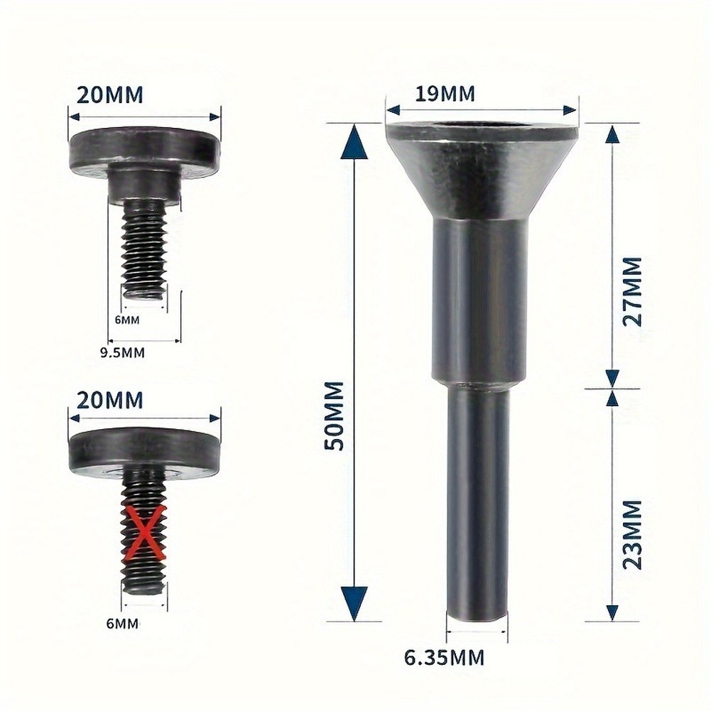 [Smellshi] Giá đỡ bánh xe cắt 3 / 8 1 / 4 cho lỗ Arbor cho dụng cụ quay