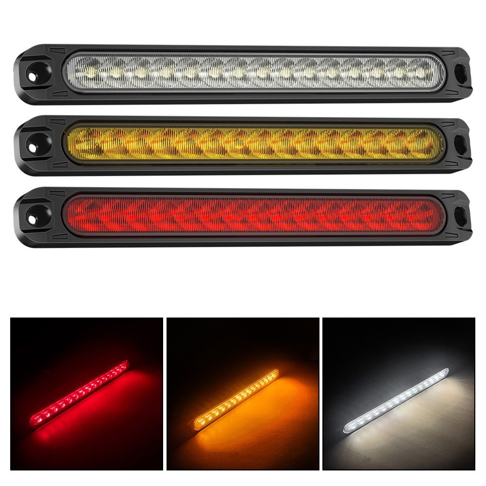 ⭐ Bán chạy ⭐Thanh đèn ô tô 1 / 4X 15LED 12V-24V Đèn dừng gắn cao Đèn hậu phanh 3 chế độ [land-vn]