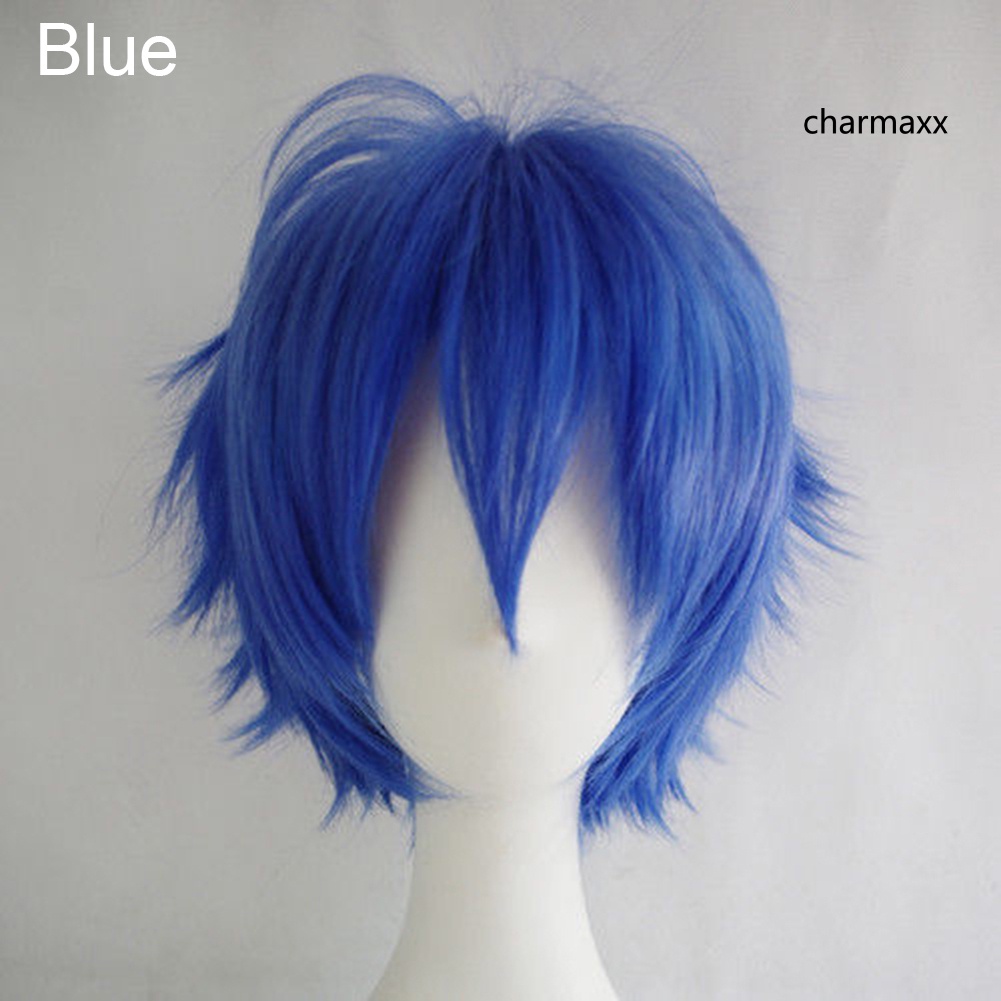 Cxjf Nam Nữ Nhiều Màu Tóc Ngắn Thẳng Full Tóc Giả Cho Anime Đảng Cosplay