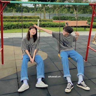 [Có sẵn] JEANS PANTS - Quần Jeans ống rộng nam nữ UNISEX Kawaii Viet Nam (Ảnh thật tớ tự chụp)