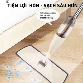 Cây lau nhà phun sương 360 độ , chổi lau nhà thông minh có bình xịt nước