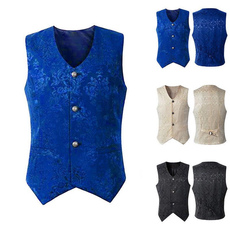 Thổ Cẩm Sang Trọng Mới Nam Áo Vest Áo Vest Cho Gothic Punk Thẩm Mỹ Thời Gian Và Hấp Dẫn
