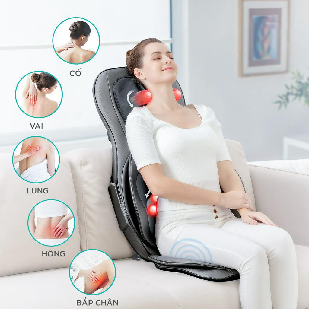 Ảnh Đệm Massage Toàn Thân KINGTECH KC-700 - Mát Xa 3D Chuyên Sâu Cho Lưng, Cổ Gáy - Quà Tặng Cho Bố Mẹ, Sếp, Khách Hàng 2