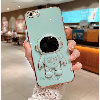 ốp lưng iPhone 7 8 7 plus 8 plus 6 6s 6 plus TPU Mạ điện 3D Phi hành gia có chân đế ốp điện thoại iPhone 7 8 7 plus 8 plus 6 6s 6 plus