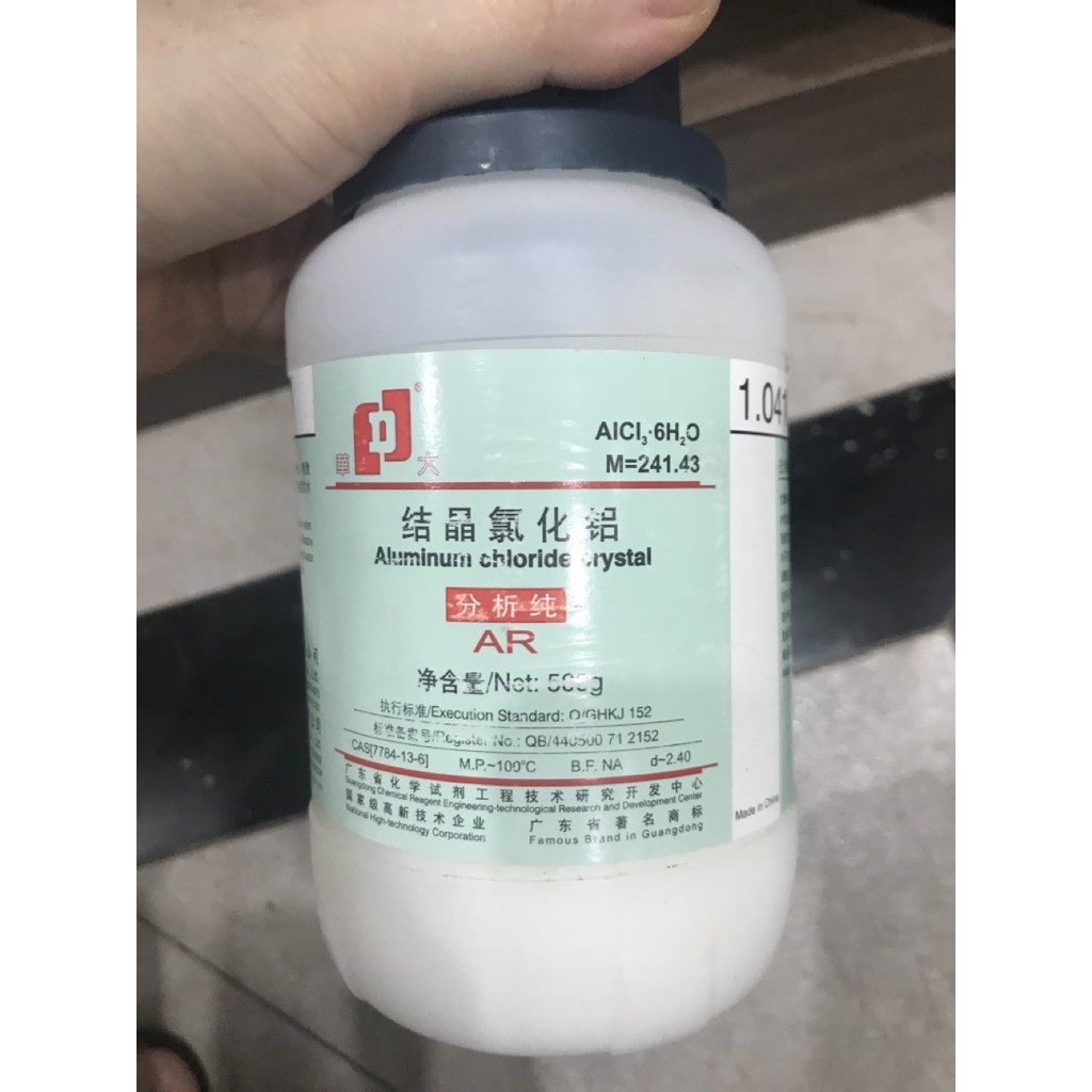 Hóa chất Aluminum chloride AlCl3 nhôm clorua lọ 500g Xilong CAS 7784-13 ...