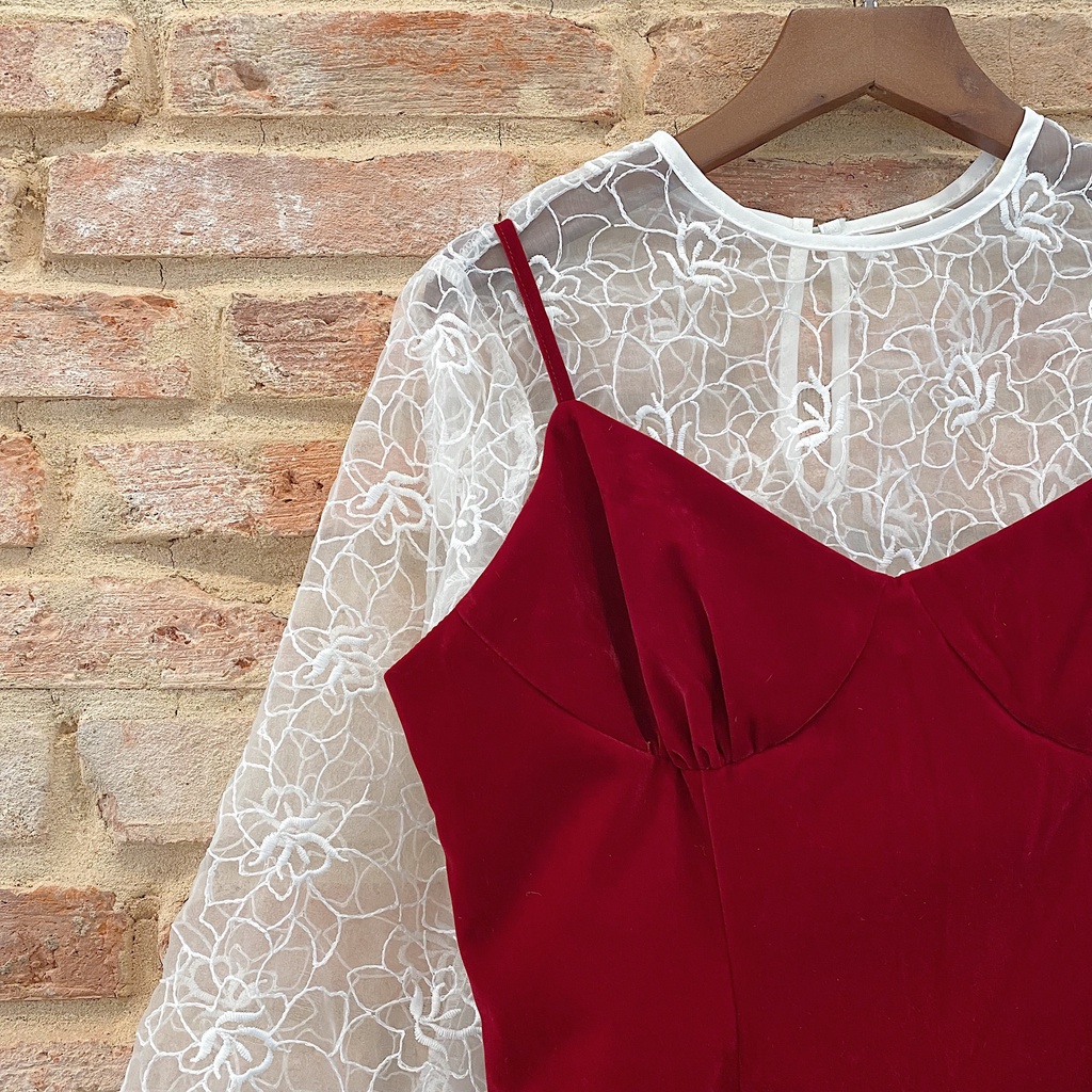 SET ĐẦM DÂY KÈM ÁO HOA HAI MÀU XINH XẮN - KILY DRESS