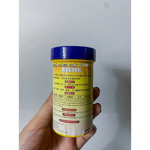 THỨC ĂN VIÊN DÁN HỒ CÁ RELIVE CHO CÁ CẢNH 50G 100 VIÊN