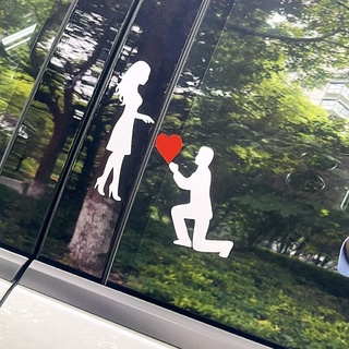 [ FREESHIP ] Đề can (Decal) Tình yêu Cầu hôn Dán xe ngoài cửa sổ xe nam và nữ Hot nhất