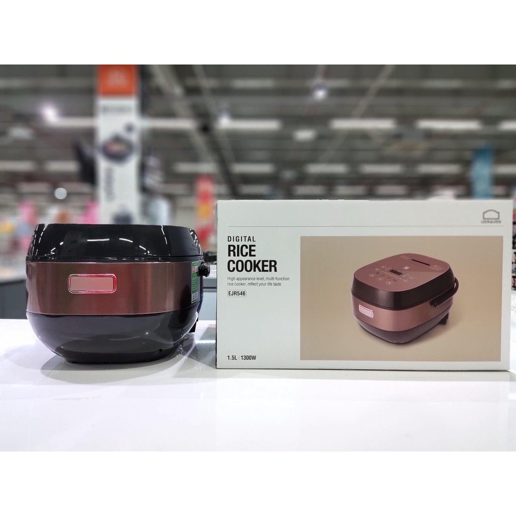 Nồi cơm điện LocknLock Digital Rice Cooker EJR546 1.5L 1300W màu vàng - K-MALL