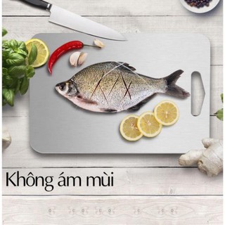 Thớt kháng khuẩn inox dùng được 2 mặt chống rỉ sét nấm mốc,thớt dùng nhà bếp