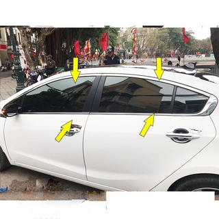 Nẹp viền chân, cong kính xe Kia Cerato 2019- 2023, K3 2021-2025 INOX cao cấp