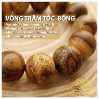 Vòng Tay Trầm Hương Tốc Bông Việt 12/14/16/18mm Tự Nhiên - Mộc Trầm Hương MTH