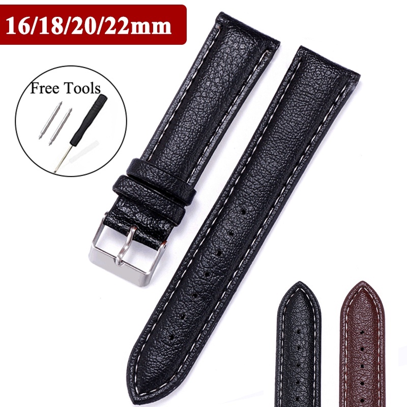Dây Đeo Đồng Hồ Bằng Da 18mm 20mm 22mm Họa Tiết Vỏ Quả Vải