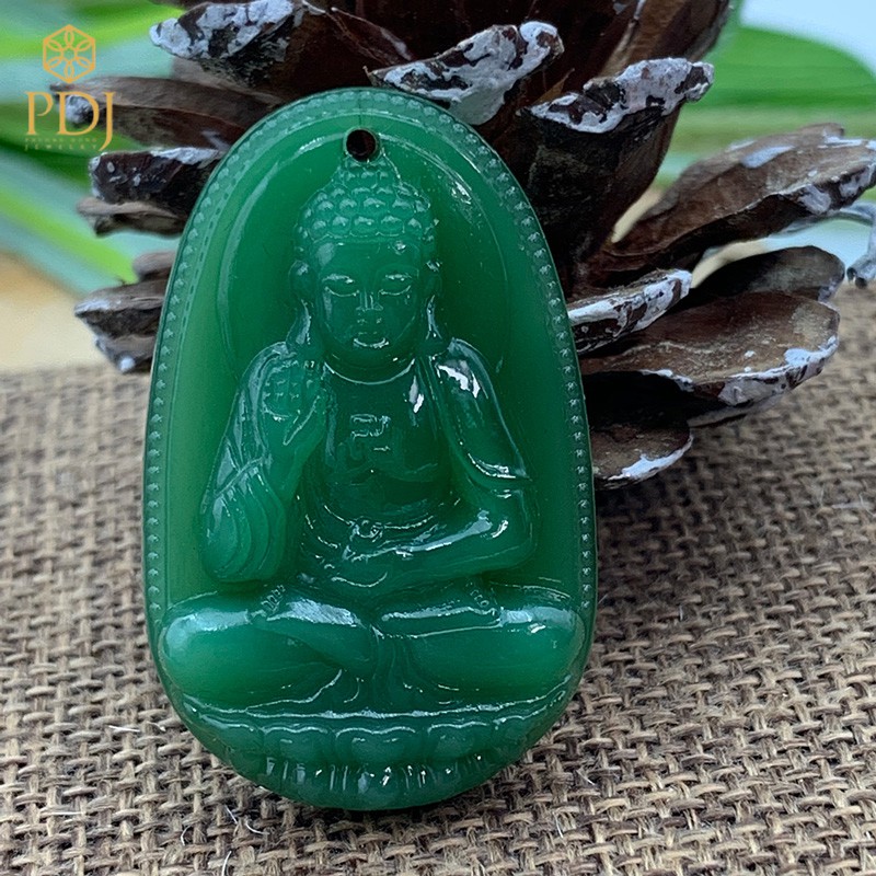 Ảnh Mặt phật bản mệnh A Di Đà - tuổi Tuất, tuổi Hợi - tặng kèm dây dù đeo và hộp đựng - M000086 - Trang sức PDJ 2