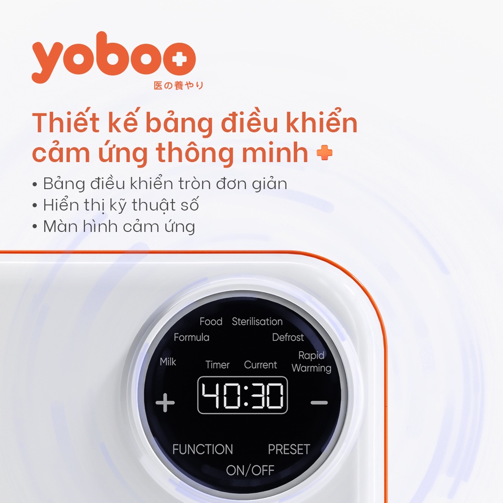 Ảnh Máy hâm nóng sữa đôi điện tử Yoboo YB-0042 có 6 chức năng, điều khiển cảm ứng, hẹn giờ trước - Hàng chính hãng 3