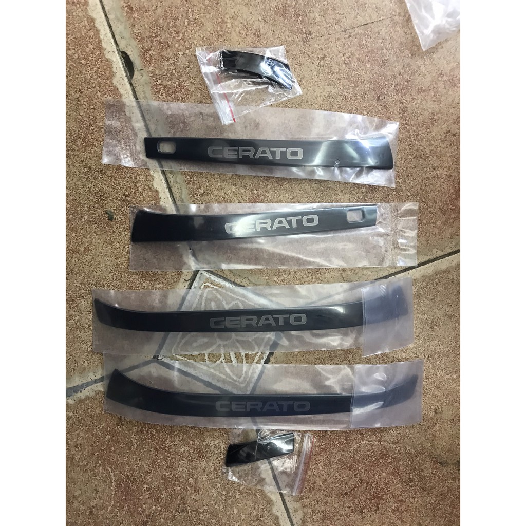 Ốp tay nắm cửa, hõm cửa ô tô Kia Cerato 2019-2021, Chất liệu Thép TITAN CAO CẤP bảo vệ tay cửa