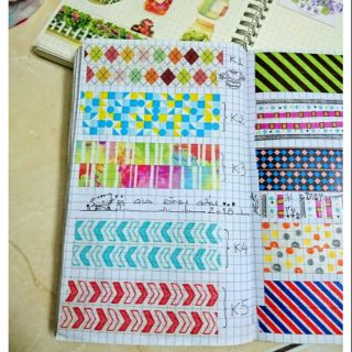 Washi Tape - Băng keo giấy in hình -  trang trí bản 1,5cm Mẫu Họa Tiết 🌟🌟