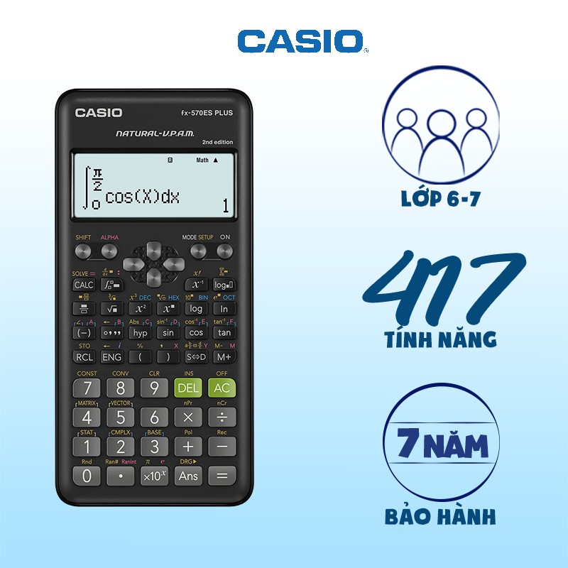 Máy tính Casio FX 570ES PLUS NEW chính hãng dành cho học sinh