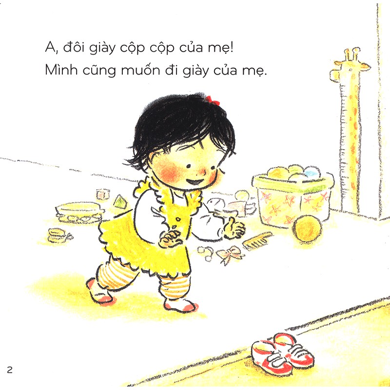 Ảnh Sách - Con muốn đi giày của mẹ - Phát triển trí não sớm cho trẻ từ 0 đến 2 tuổi 4