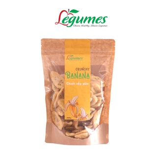 Chuối Sấy Giòn Không Đường Giòn Tan, Eat Clean, Keto - Crunchy Banana No Sugar Added By Legumes 200g