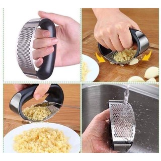 Dụng cụ dập tỏi, ép tỏi, nghiền tỏi inox, dụng cụ nghiền tỏi ớt đa năng bằng thép không gỉ Garlic Press .ngoc