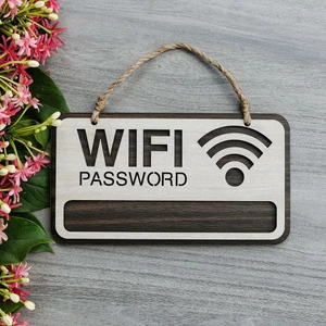 Bảng gỗ trang trí wifi password treo tường - Mẫu TW01