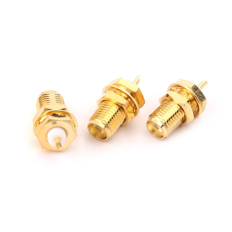 Redbaiaa1 10 Chiếc SMA-KY RF Kết Nối SMA Nữ Hạt Vách Ngăn Tay Cầm Sàn Kẹp Hàn Cốc