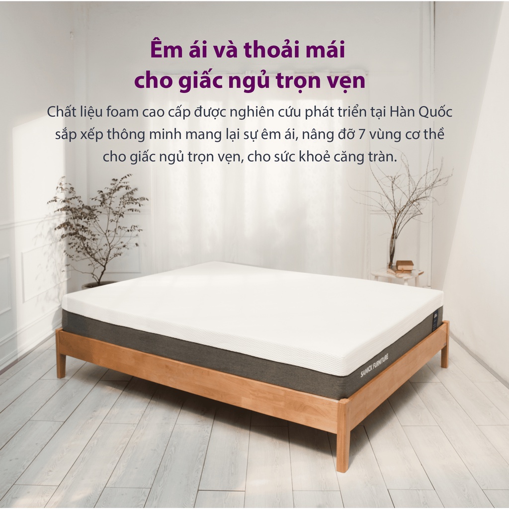 Ảnh NỆM MEMORY FOAM Cao Cấp SAMICK COSY của Hàn Quốc - Nệm êm và thoáng mát 1