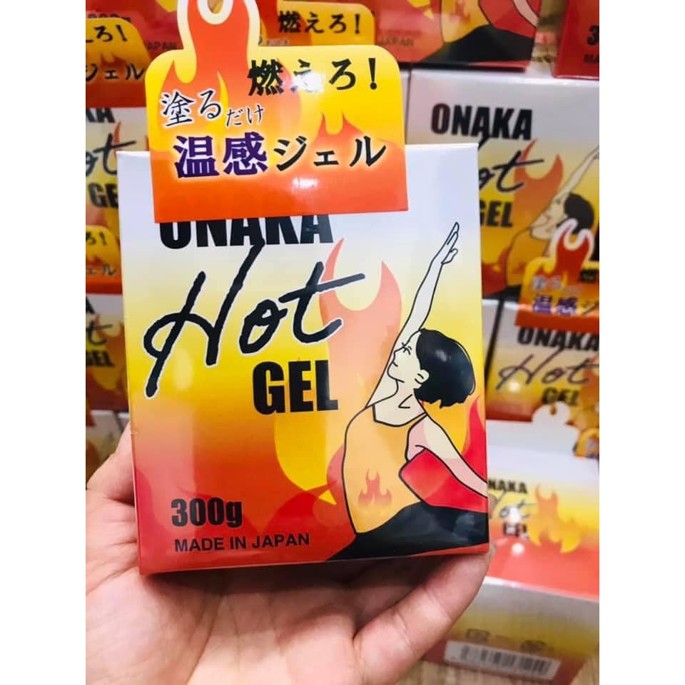 Gel TAN MỠ BỤNG Onaka Hot Gel Nhật Bản 300g đánh tan mỡ bụng, bắp