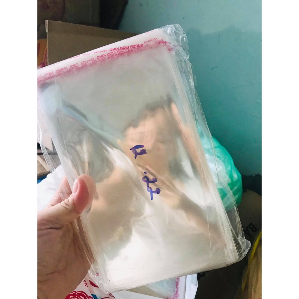 500g túi bọc ni lông bóng kiếng dán miệng bao đựng quần áo hàng hóa bịch nilon lì xì hay trang sức.
