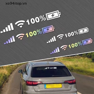 Miếng Dán Trang Trí Kính Chắn Gió Xe Hơi In Chữ Wifi Level Mark Vui Nhộn