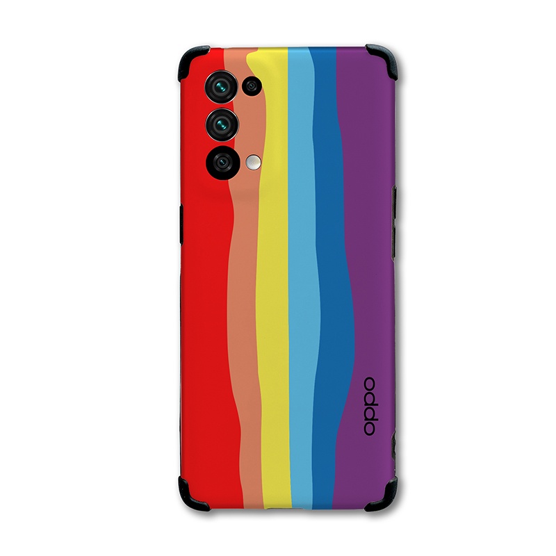 Ốp điện thoại silicon màu cầu vồng gradient cho OPPO Reno 5 4G 5G 6 6Z 5F Lite Reno6 Z