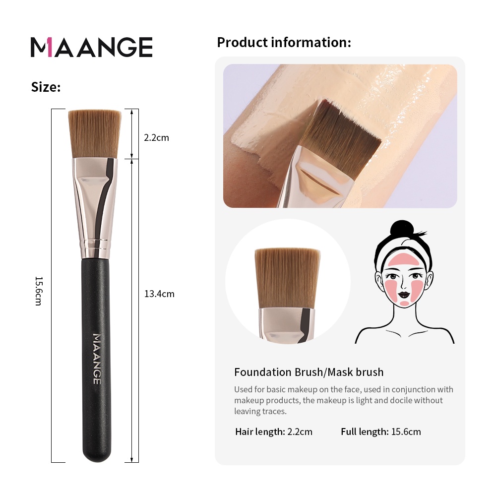 Cọ trang điểm MAANGE với lông mượt, cọ đắp mặt nạ/cọ kem nền đa chức năng 51230