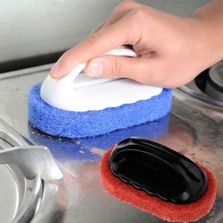 Bàn Chải Bọt Biển Chống Xước Đa Năng Có Tay Cầm Đa Năng Sạch Sẽ Tiện Dụng
