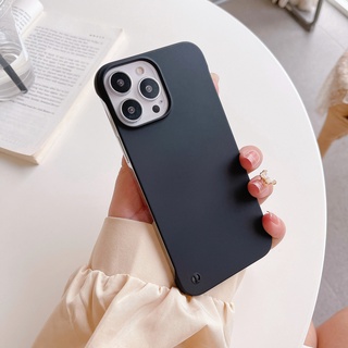 Ốp Lưng Siêu Mỏng Không Vành Matte Cho iPhone 11 12 13 Mini 13 14 15 Pro Max 14 15 plus 7 8 plus X XS XR Max Màu Kẹo Nhựa Cứng Slim Cover Funda T03