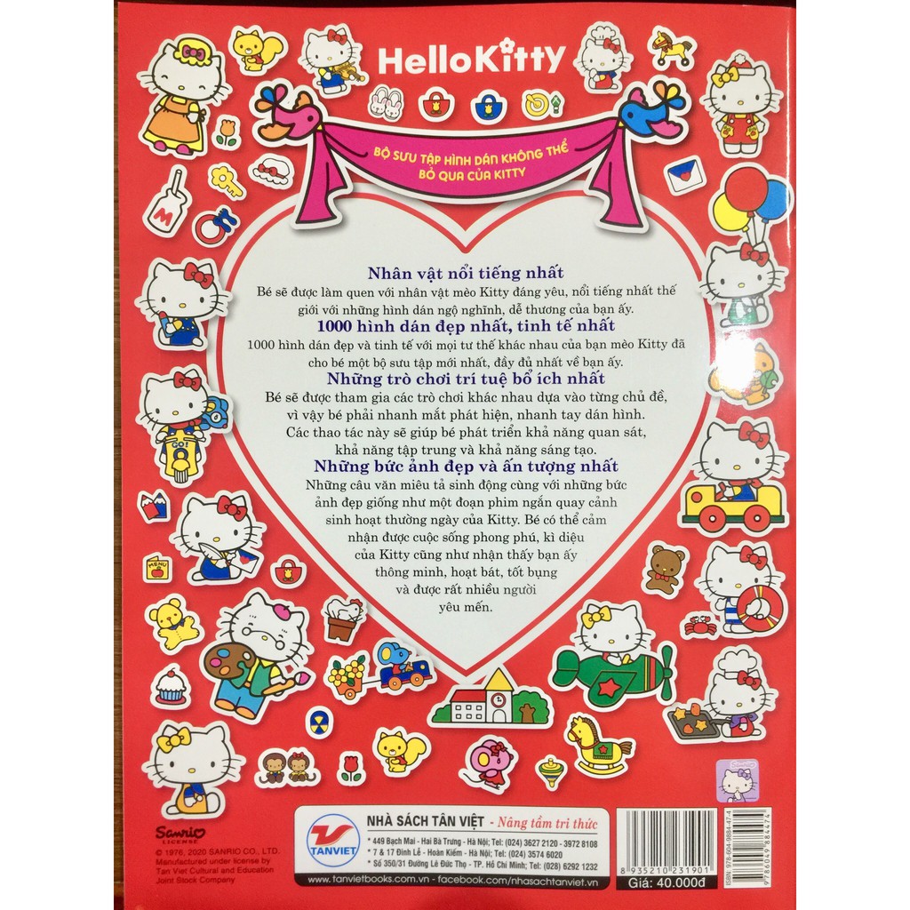 Ảnh Sách - Hello Kitty - BST 1000 Đề Can - Cuộc Sống Diệu Kì 1