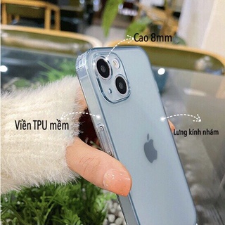Ốp lưng X&M lưng kính nhám mờ viền mềm chống sốc cho IP 12promax/13/13pro/13promax