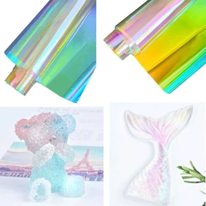 Giấy màu phản quang tạo màu độc đáo đổ nhựa resin làm đồ trang sức