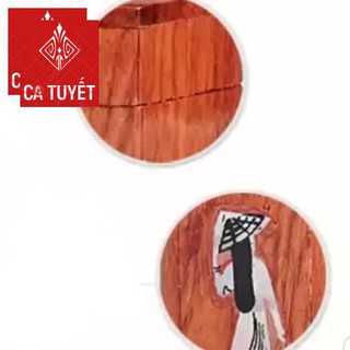 Lọ Đựng Tăm Gỗ Hương khảm Trai -  Cô Gái Việt Nam ( H )
