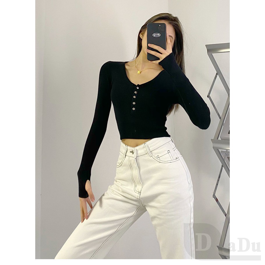 Ảnh Dadu Trắng Thẳng Quần Ống Rộng Hàn Quốc Plus Size Quần Denim Sàn Nhật Bản Quần Palazzo Quần Thường Ngày Quần Cao Cấp Quần Jean 1